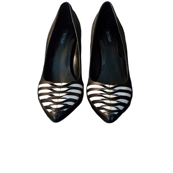 White House Black Market Scarlett Black and White Pumps - Size 9 - Picture 5 of 14